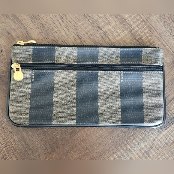 Fendi Pequin Canvas Zip Pouch - Picture 1 of 13